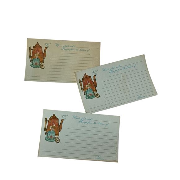 Vintage “Here’s What’s Cookin” Blank Recipe Cards (20) Kitchen Art Retro READ - Picture 5 of 5